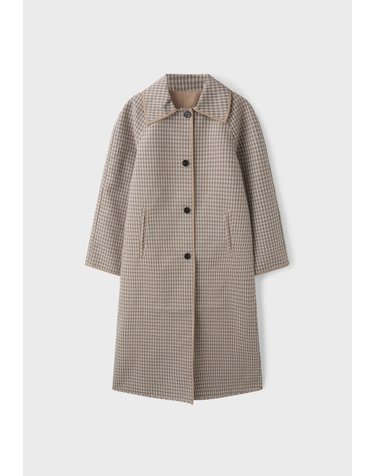스트라디바리우스 체크 리버서블 롱 트렌치 코트 5849/143/450 BEIGE