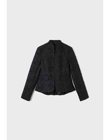 스트라디바리우스 자카드 하이넥 블레이저 자켓 5938/176/001 BLACK