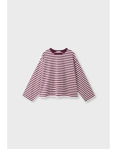 스트라디바리우스 오버핏 스트라이프 긴팔 티셔츠 7047/550/650 PURPLE