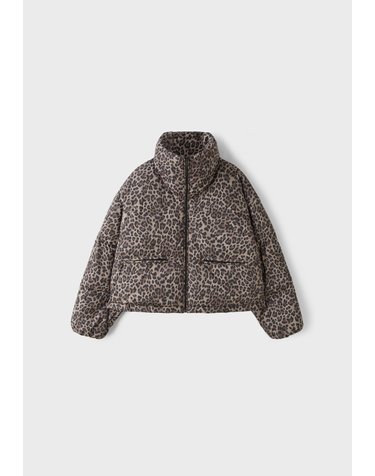 스트라디바리우스 애니멀 프린트 숏 패딩 자켓 5600/176/451 MEDIUM BEIGE