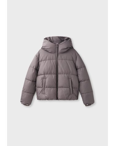 스트라디바리우스 베이직 후드 숏 패딩 점퍼 5605/626/250 CHARCOAL GREY