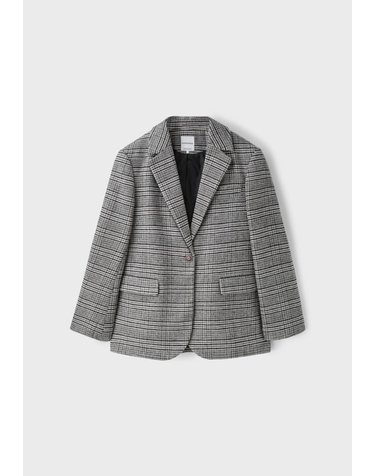 스트라디바리우스 레귤러핏 체크 울 혼방 블레이저 5917/300/450 BEIGE