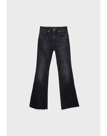 스트라디바리우스 하이웨스트 부츠컷 슬릿 데님 진 4804/221/710 DARK BLACK