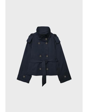 스트라디바리우스 하이넥 벨트 숏 트렌치 코트 1785/258/011 DARK NAVY