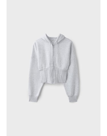 스트라디바리우스 코르셋 디테일 집업 후디 6710/950/210 GREY MIX