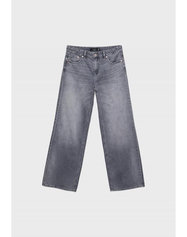 스트라디바리우스 스트라디바리우스 트렌디 데님 로우 와이드핏 청바지 1441/620/706 GREY DENIM WASH 그레이 착용컷