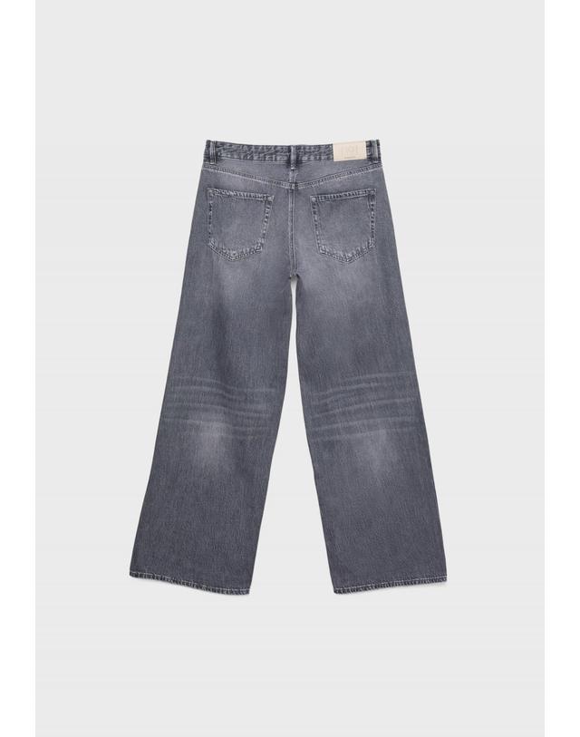 스트라디바리우스 스트라디바리우스 트렌디 데님 로우 와이드핏 청바지 1441/620/706 GREY DENIM WASH 그레이 착용컷