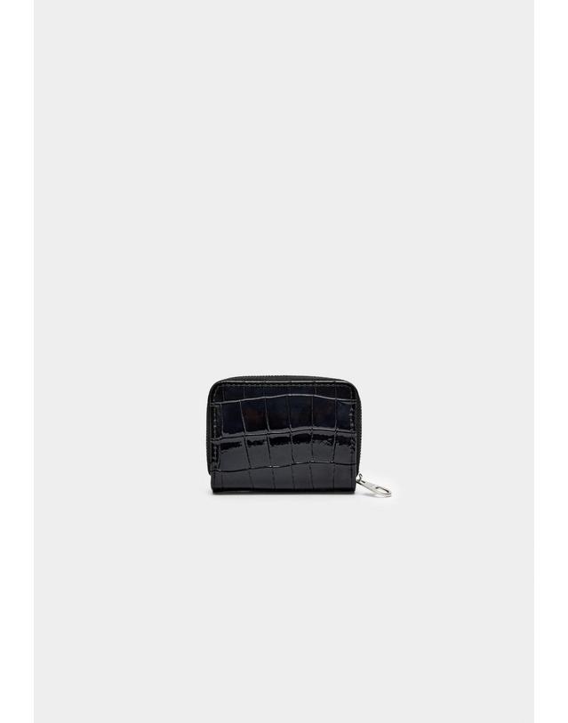 스트라디바리우스 스트라디바리우스 크로커다일패턴 미니멀 사각 반지갑 0594/701/001 BLACK 블랙 착용컷