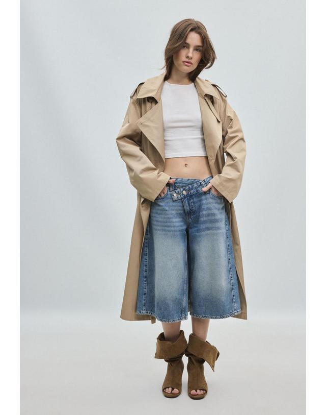 스트라디바리우스 스트라디바리우스 베이직 벨트 롱 트렌치 코트 5820/400/450 BEIGE 베이지 착용컷