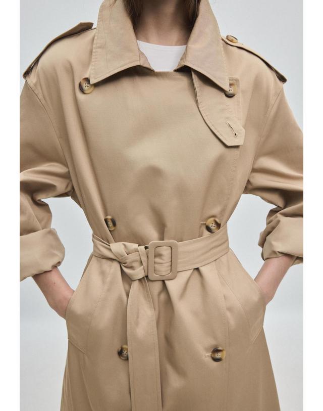 스트라디바리우스 스트라디바리우스 베이직 벨트 롱 트렌치 코트 5820/400/450 BEIGE 베이지 착용컷