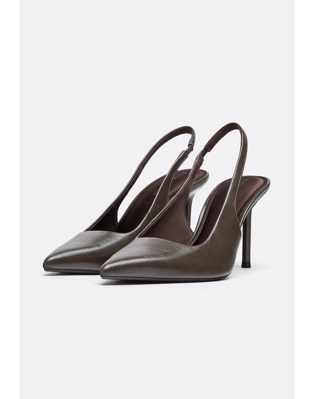 스트라디바리우스 스트라디바리우스 포인티 슬링백 슈즈 8.5cm 9650/872/004 GREY 그레이 착용컷