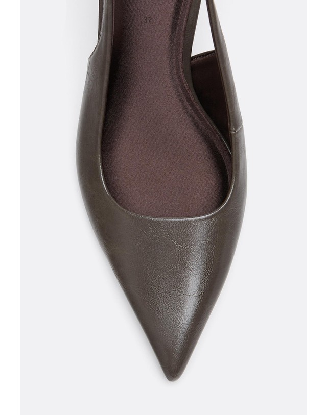 스트라디바리우스 스트라디바리우스 포인티 슬링백 슈즈 8.5cm 9650/872/004 GREY 그레이 착용컷