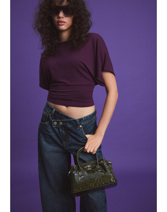 스트라디바리우스 스트라디바리우스 메탈 클라스프 토트 크로스백 3678/212/550 KHAKI 카키 착용컷