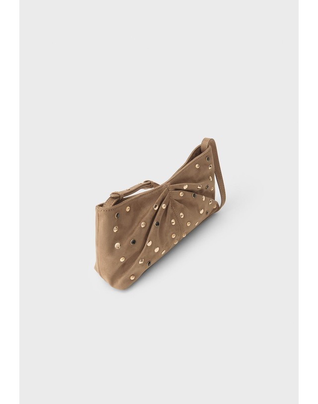 스트라디바리우스 스트라디바리우스 스터드 장식 러플 숄더백 3709/211/440 LIGHT CAMEL 카멜 착용컷