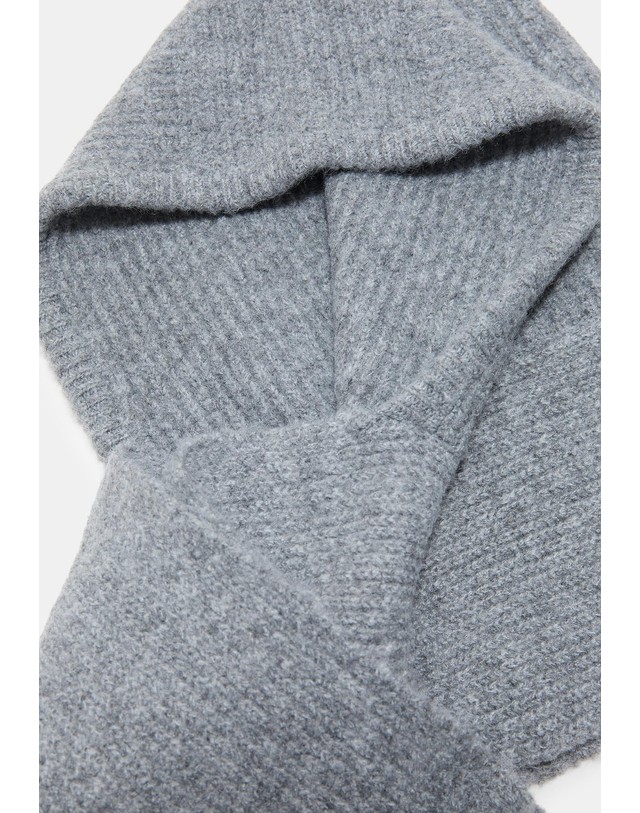 스트라디바리우스 스트라디바리우스 골지 니트 발라클라바 후드 3834/203/250 CHARCOAL GREY 그레이 착용컷