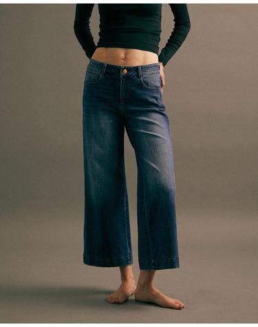 스페라 하이웨이스트 큐롯 청바지 58680500970 AZUL SUAVE