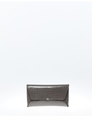 스페라 크로코 플랩 클러치백 59011010291 820 GRIS MEDIO