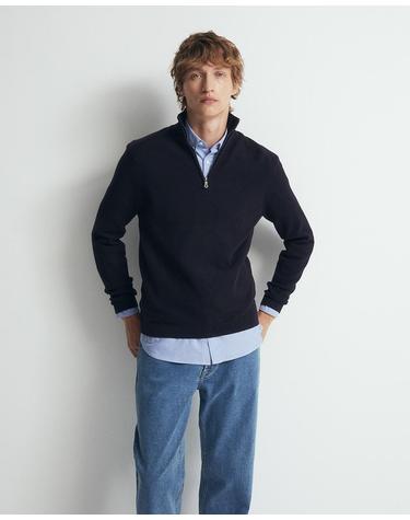 스페라 하프집업 니트 스웨터 56130900196 AZUL MARINO