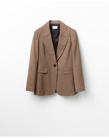 스페라 체크 테일러드 재킷 58300202213 MARRON