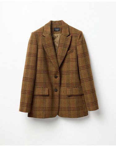 스페라 체크 테일러드 자켓 56200204842 730 CAMEL