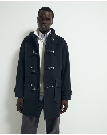 스페라 후드 더플 코트 싱글 코트 56140102163 AZUL MARINO