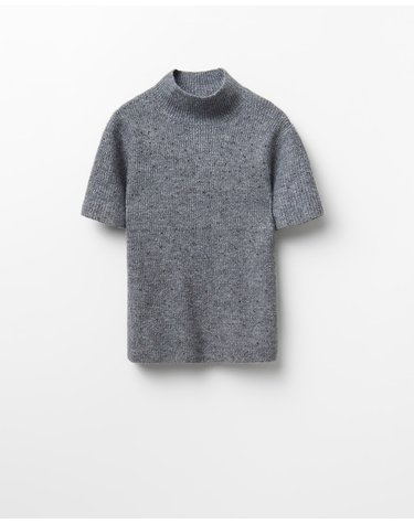 스페라 스트라스 니트 반팔 하이넥 스웨터 58210009849 820 GRIS MEDIO