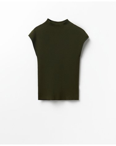 스페라 하이넥 민소매 니트 탑 58265002913 530 VERDE OSCURO