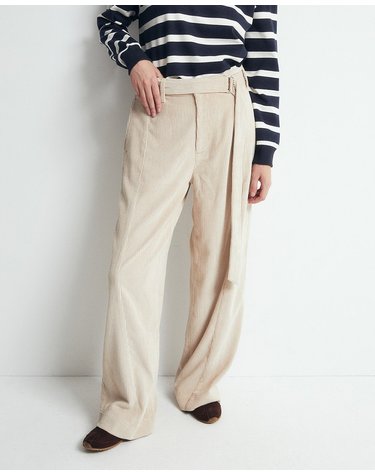 스페라 코듀로이 와이드 벨트 팬츠 58405004084 BEIGE