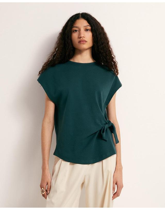 스페라 스페라 헤비 코튼 매듭 반팔 티셔츠 50662600258 530 VERDE OSCURO 그린 착용컷