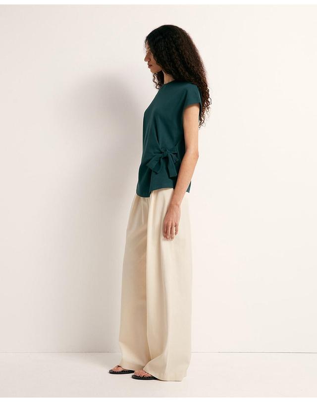 스페라 스페라 헤비 코튼 매듭 반팔 티셔츠 50662600258 530 VERDE OSCURO 그린 착용컷