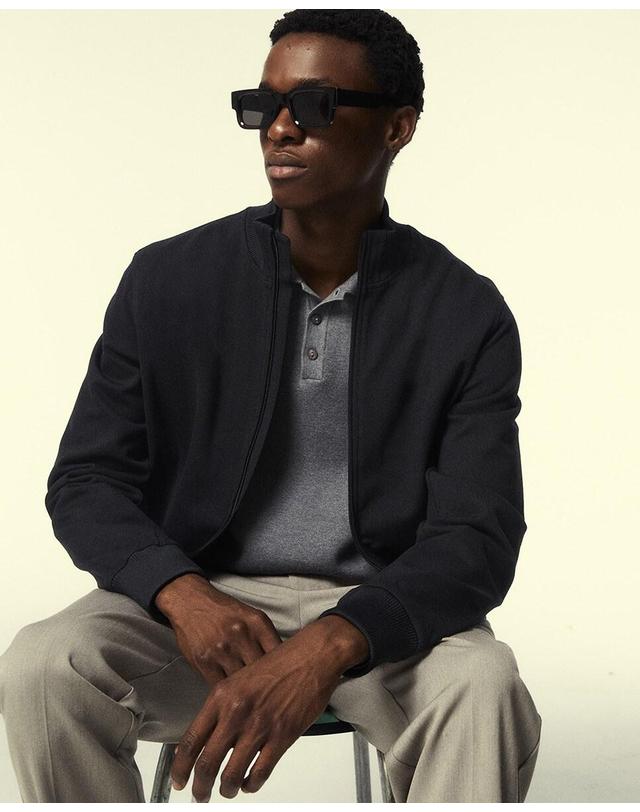 스페라 스페라 스트레치 집업 봄버 자켓 56140008048 NEGRO 블랙 착용컷