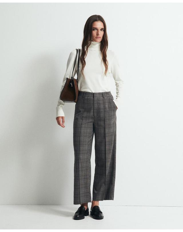 스페라 스페라 체크 큐롯 와이드 팬츠 58305108159 820 GRIS MEDIO 그레이 착용컷