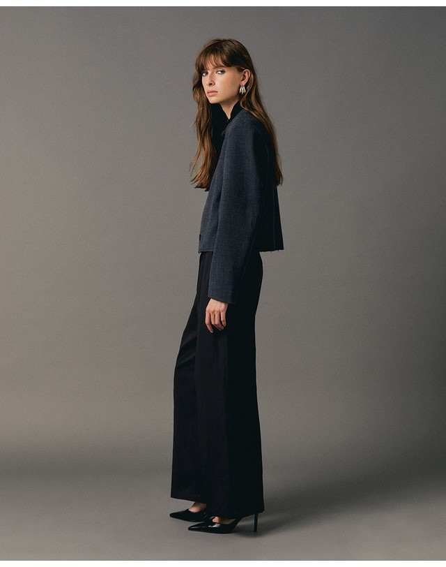 스페라 스페라 크롭 크로스 버튼 자켓 56200204826 820 GRIS MEDIO 그레이 착용컷