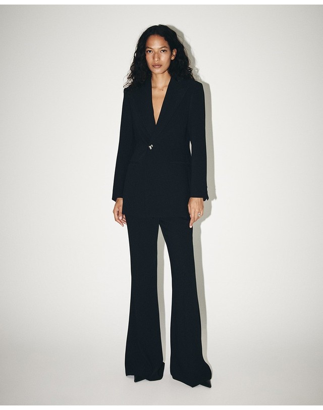스페라 스페라 체크 부츠컷 정장 팬츠 56205104948 NEGRO 블랙 착용컷
