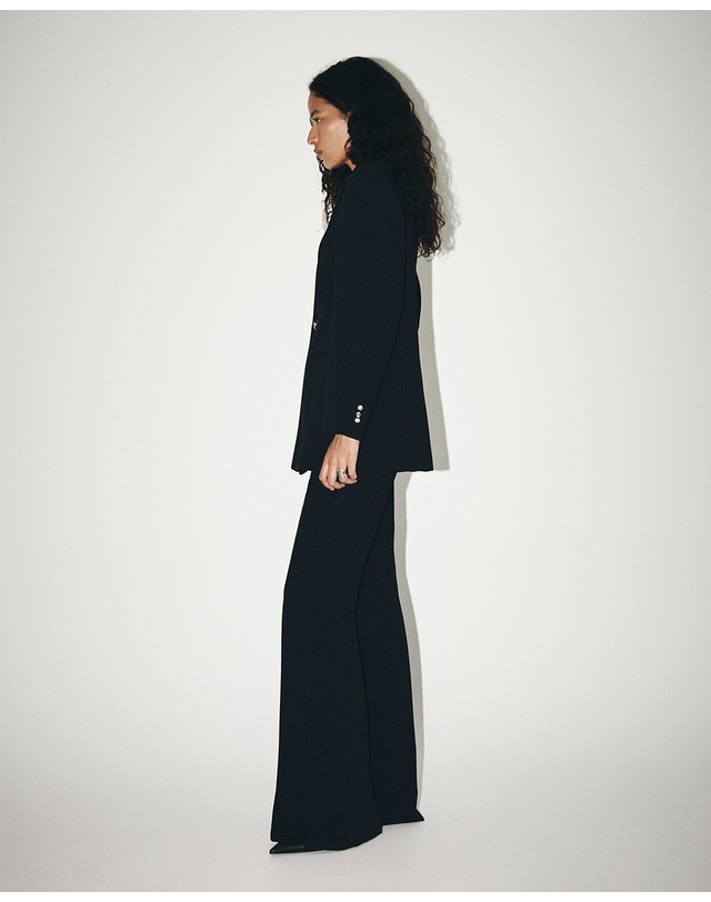 스페라 스페라 체크 부츠컷 정장 팬츠 56205104948 NEGRO 블랙 착용컷