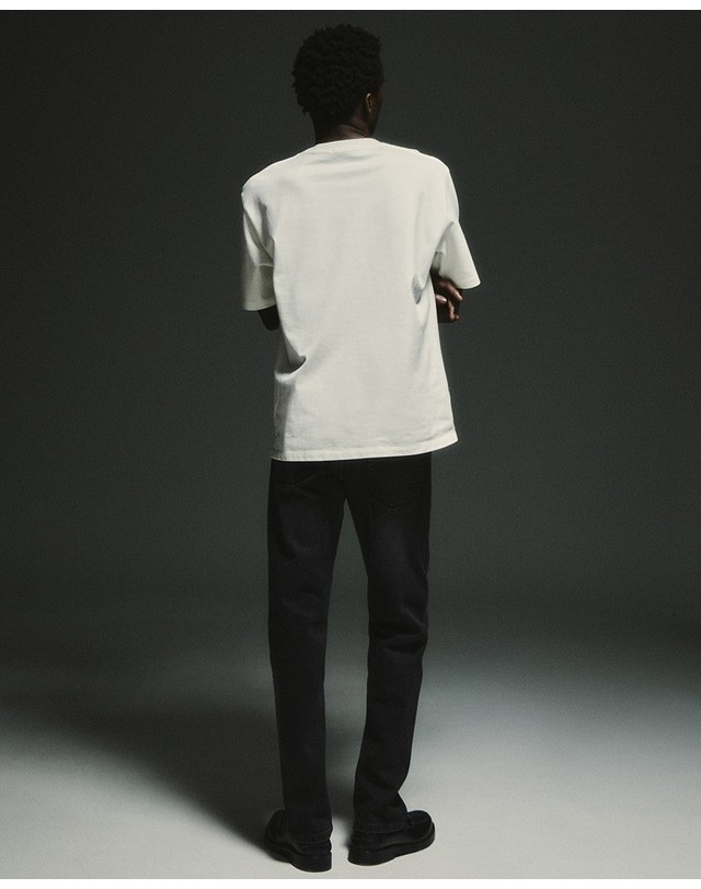 스페라 스페라 레귤러핏 스트레이트 청바지 56110010172 NEGRO INTENSO 네이비 착용컷
