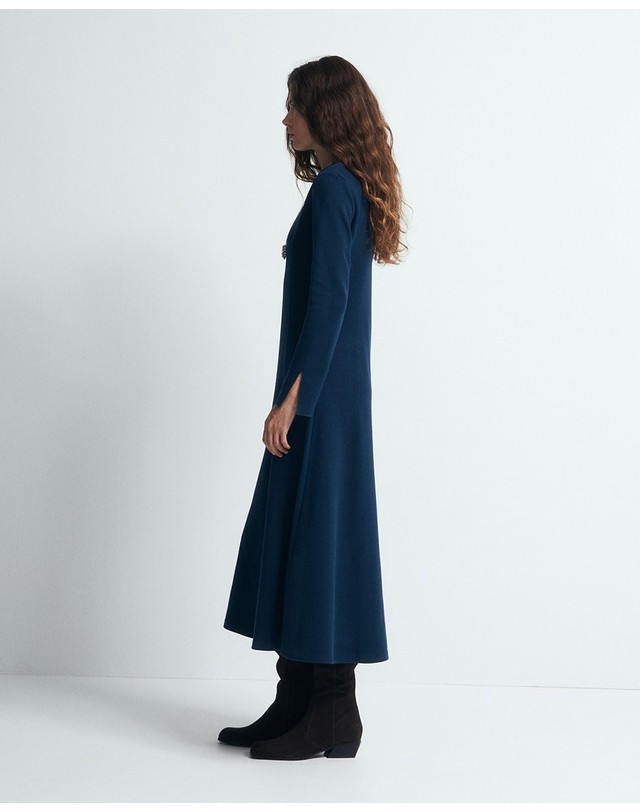 스페라 스페라 A라인 라운드넥 미디 원피스 50664100208 430 AZUL OSCURO 블루 착용컷