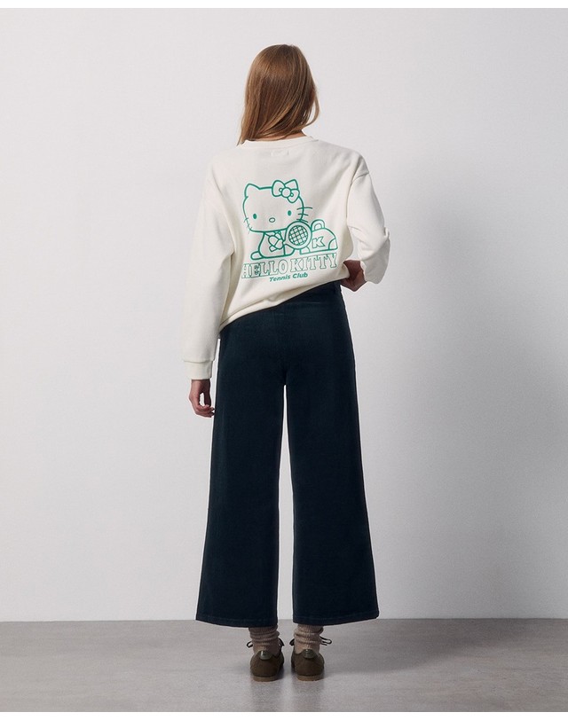 스페라 스페라 코듀로이 큐롯 팬츠 58307100030 530 VERDE OSCURO 그린 착용컷