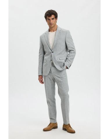 셀렉티드 린넨 혼방 버튼 테일러드 자켓 6770735 GRIS