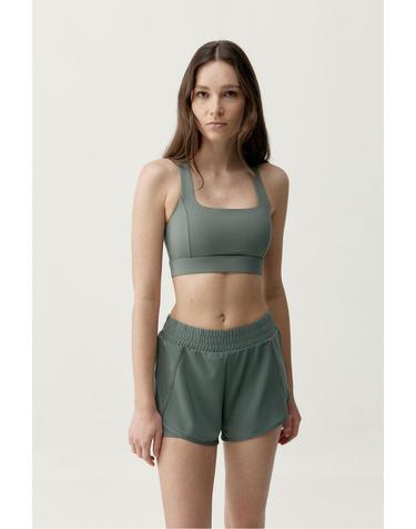 본리빙요가 테크니컬 그린 스포츠 브라탑 8183678 KAKI