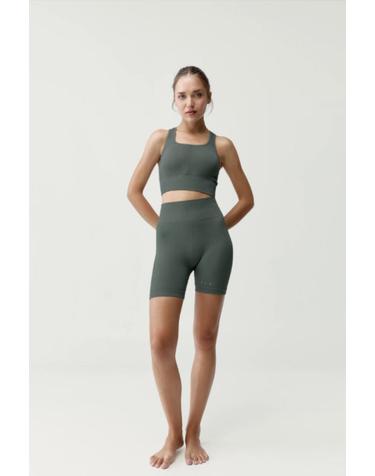 본리빙요가 테크니컬 심리스 그린 스포츠 반바지 8183676 KAKI