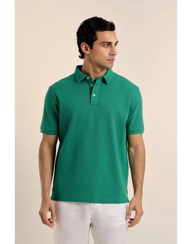 발레콰트로 클래식 코튼 피케 반팔 폴로셔츠 3739076 VERDE