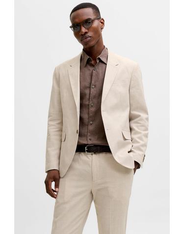 잭앤존스 린넨 슬림핏 테일러드 재킷 6770792 BEIGE
