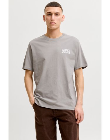 잭앤존스 레귤러핏 라운드넥 로고 반팔 티셔츠 6800504 GRIS