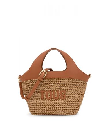 토스 라탄 토트백 카멜 미디엄 TOUS Lirio Rafia 5510721 BEIGE