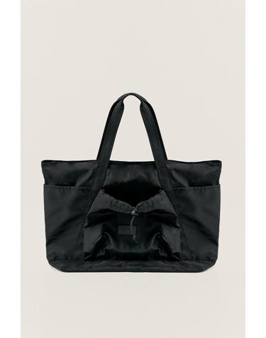 본리빙요가 멀티포켓 블랙 라지 쇼퍼백 4232998 NEGRO