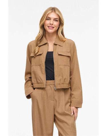 빌라 테크니컬 크롭 봄버 재킷 카멜 6433083 BEIGE