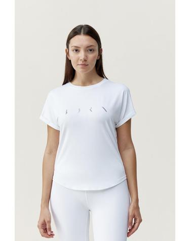 본리빙요가 테크니컬 드롭숄더 반팔 티셔츠 4233417 BLANCO