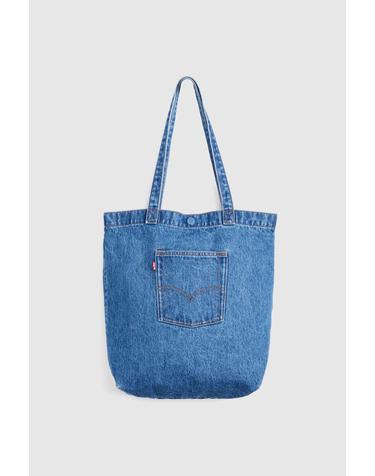 리바이스 로고 포켓 데님 토트백 5510839 AZUL