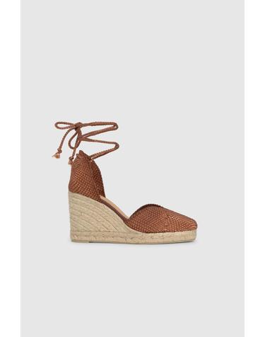캐스타네르 라피아 스트랩 웨지 샌들 9cm 9961265 MARRON